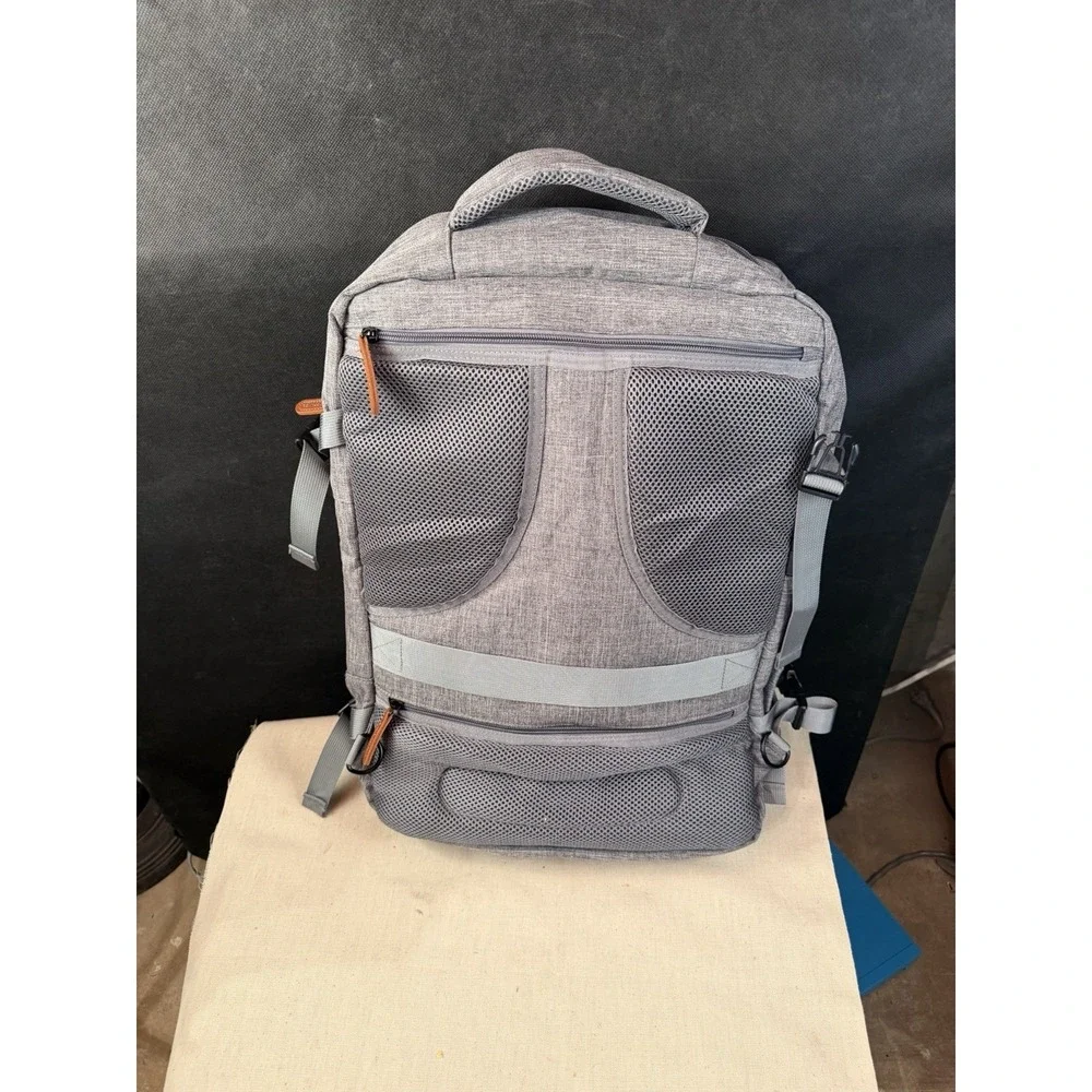 LUMESNER‎ Travel Laptop Backpack Carry On USB Port Gray Water Resistant